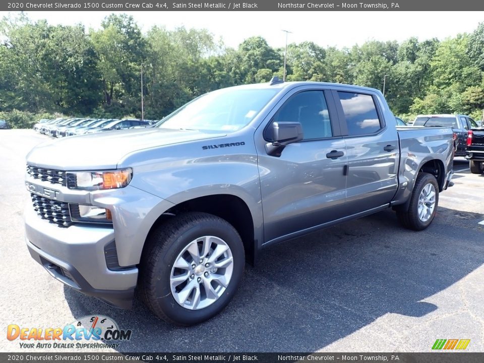 2020 Chevrolet Silverado 1500 Custom Crew Cab 4x4 Satin Steel Metallic / Jet Black Photo #1