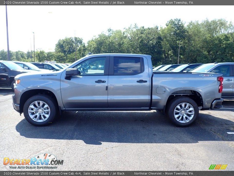 2020 Chevrolet Silverado 1500 Custom Crew Cab 4x4 Satin Steel Metallic / Jet Black Photo #3