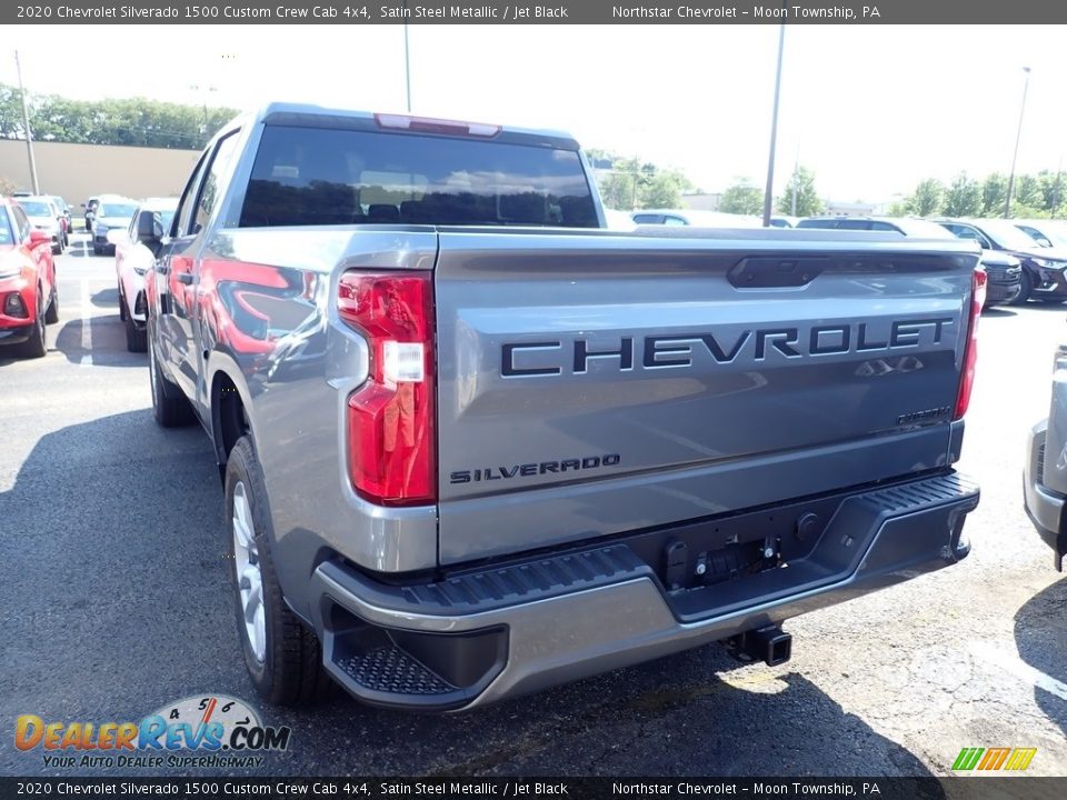 2020 Chevrolet Silverado 1500 Custom Crew Cab 4x4 Satin Steel Metallic / Jet Black Photo #4
