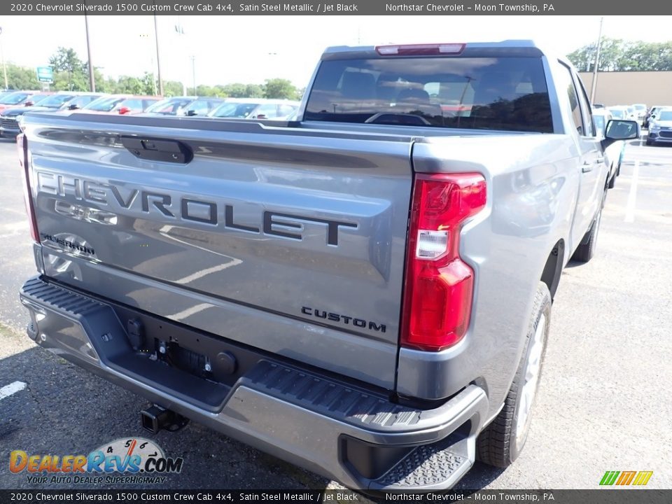 2020 Chevrolet Silverado 1500 Custom Crew Cab 4x4 Satin Steel Metallic / Jet Black Photo #6