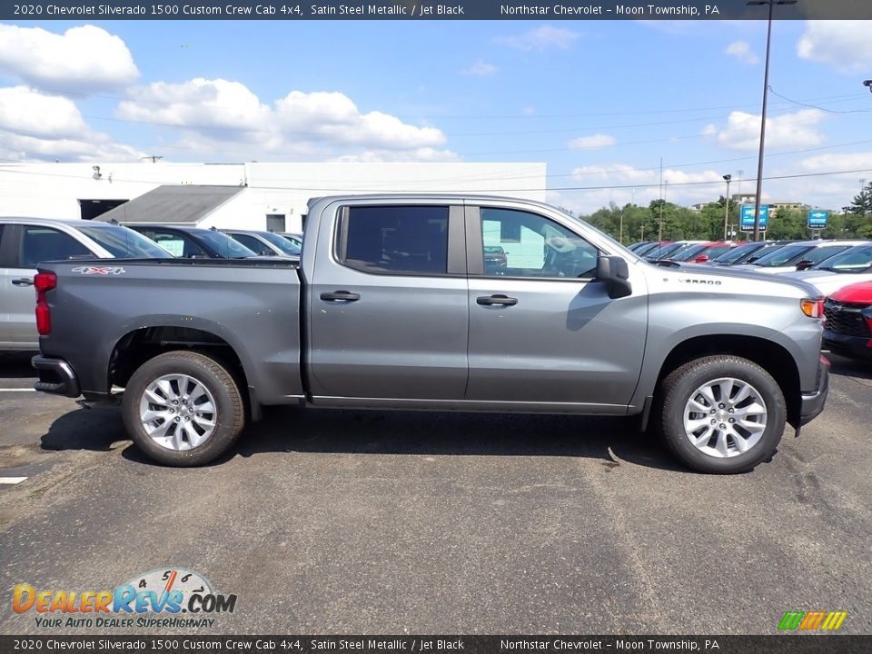 2020 Chevrolet Silverado 1500 Custom Crew Cab 4x4 Satin Steel Metallic / Jet Black Photo #7