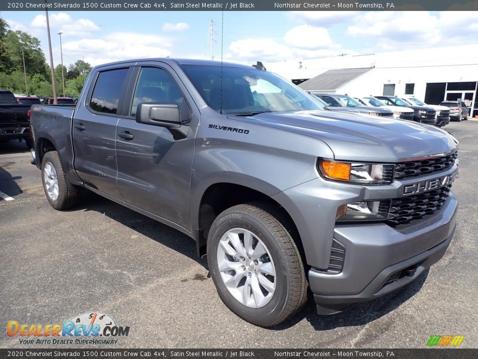 2020 Chevrolet Silverado 1500 Custom Crew Cab 4x4 Satin Steel Metallic / Jet Black Photo #8