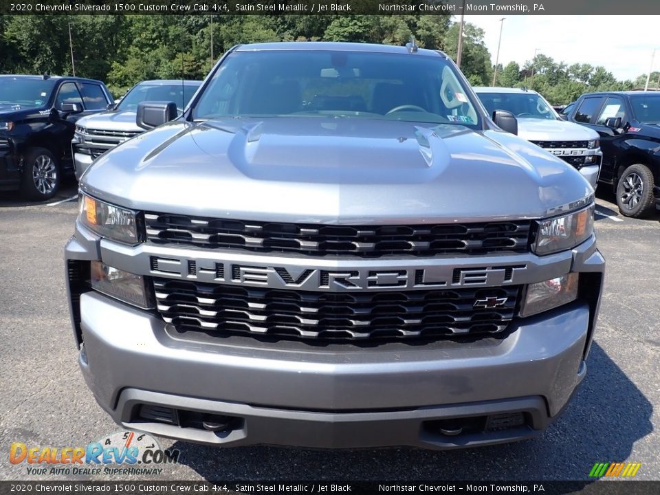 2020 Chevrolet Silverado 1500 Custom Crew Cab 4x4 Satin Steel Metallic / Jet Black Photo #9