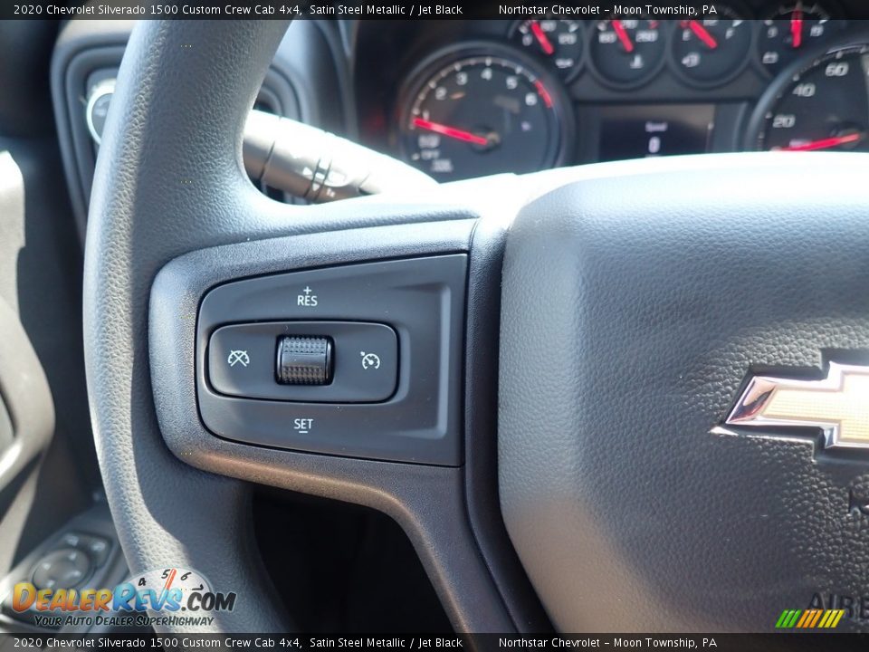 2020 Chevrolet Silverado 1500 Custom Crew Cab 4x4 Satin Steel Metallic / Jet Black Photo #20