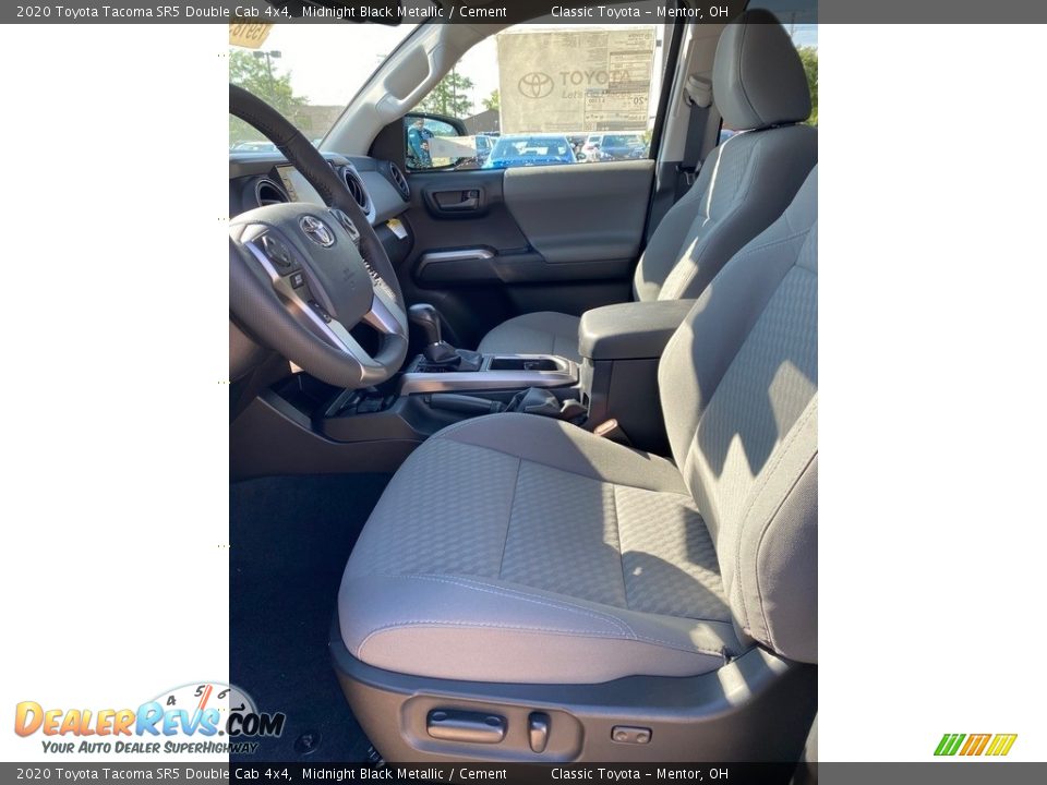 2020 Toyota Tacoma SR5 Double Cab 4x4 Midnight Black Metallic / Cement Photo #2
