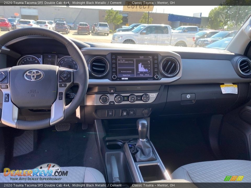 2020 Toyota Tacoma SR5 Double Cab 4x4 Midnight Black Metallic / Cement Photo #4