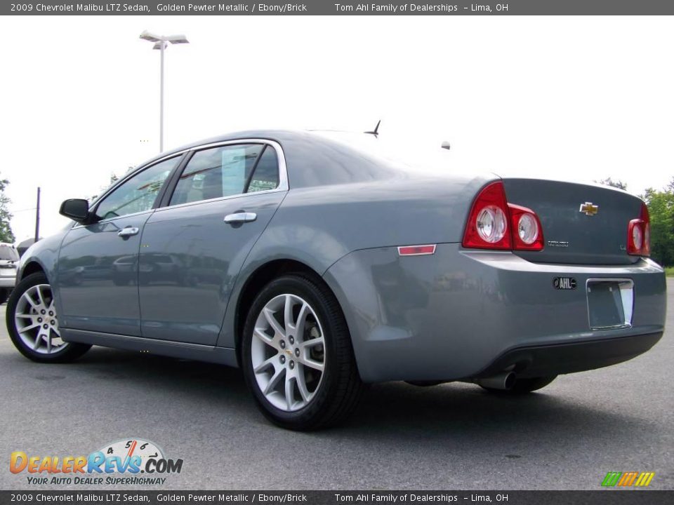 2009 Chevrolet Malibu LTZ Sedan Golden Pewter Metallic / Ebony/Brick Photo #4