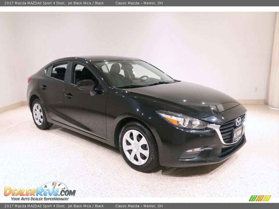 2017 Mazda MAZDA3 Sport 4 Door Jet Black Mica / Black Photo #1