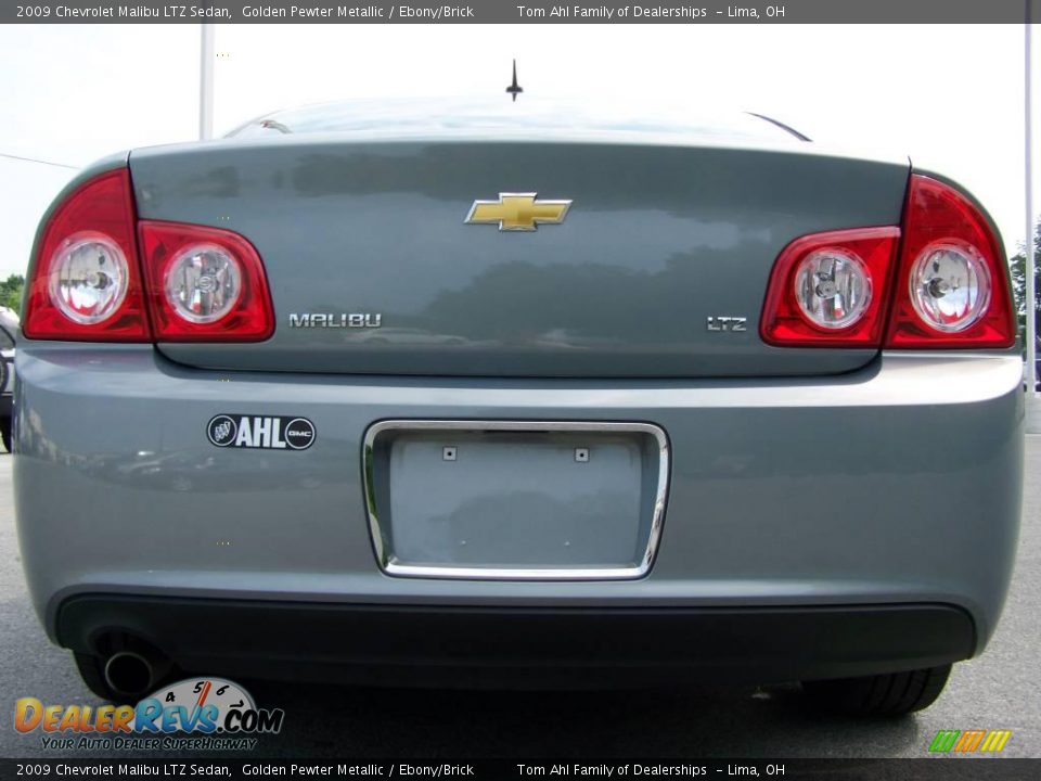 2009 Chevrolet Malibu LTZ Sedan Golden Pewter Metallic / Ebony/Brick Photo #6