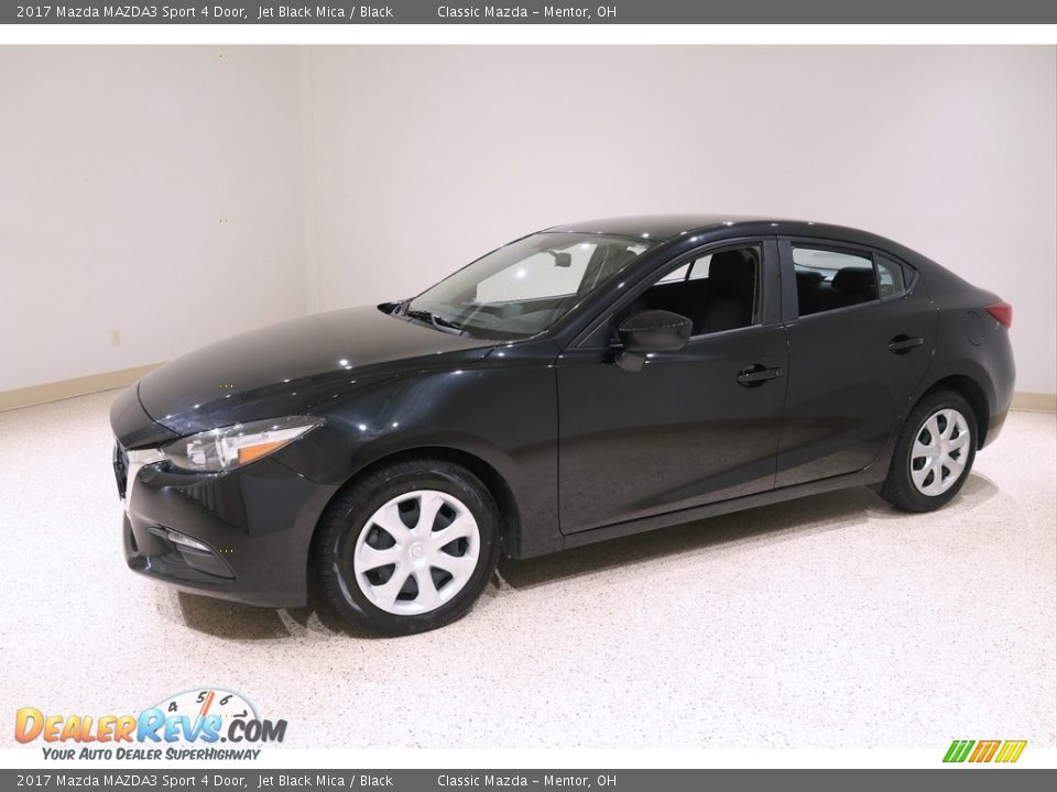 2017 Mazda MAZDA3 Sport 4 Door Jet Black Mica / Black Photo #3