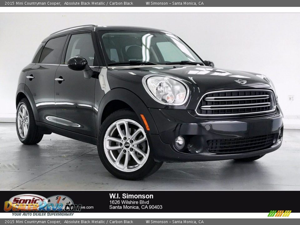 2015 Mini Countryman Cooper Absolute Black Metallic / Carbon Black Photo #1