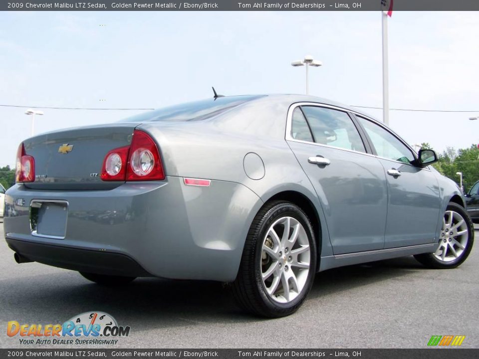 2009 Chevrolet Malibu LTZ Sedan Golden Pewter Metallic / Ebony/Brick Photo #7
