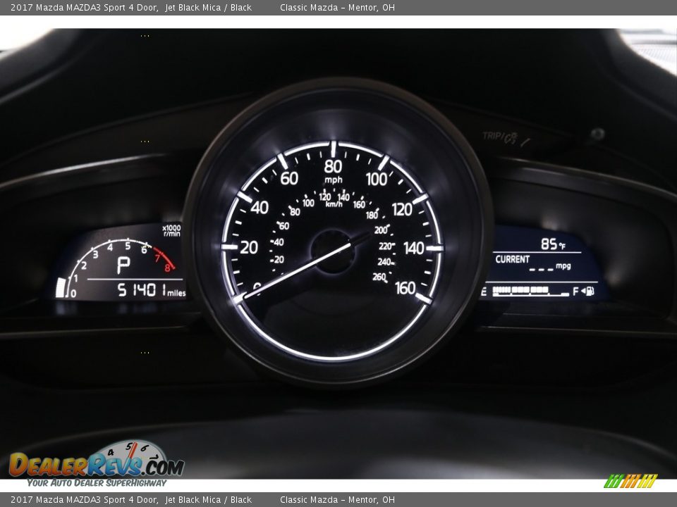 2017 Mazda MAZDA3 Sport 4 Door Jet Black Mica / Black Photo #8