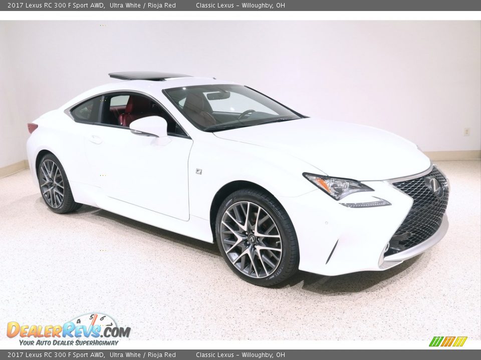 2017 Lexus RC 300 F Sport AWD Ultra White / Rioja Red Photo #1