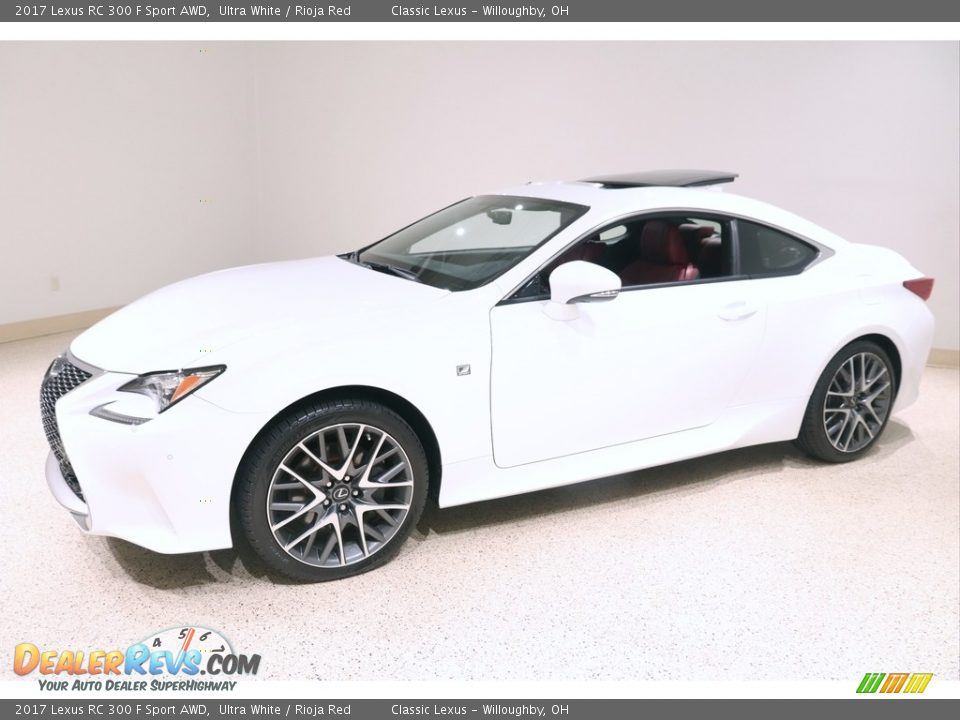 2017 Lexus RC 300 F Sport AWD Ultra White / Rioja Red Photo #3