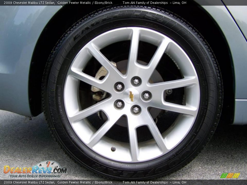 2009 Chevrolet Malibu LTZ Sedan Golden Pewter Metallic / Ebony/Brick Photo #8