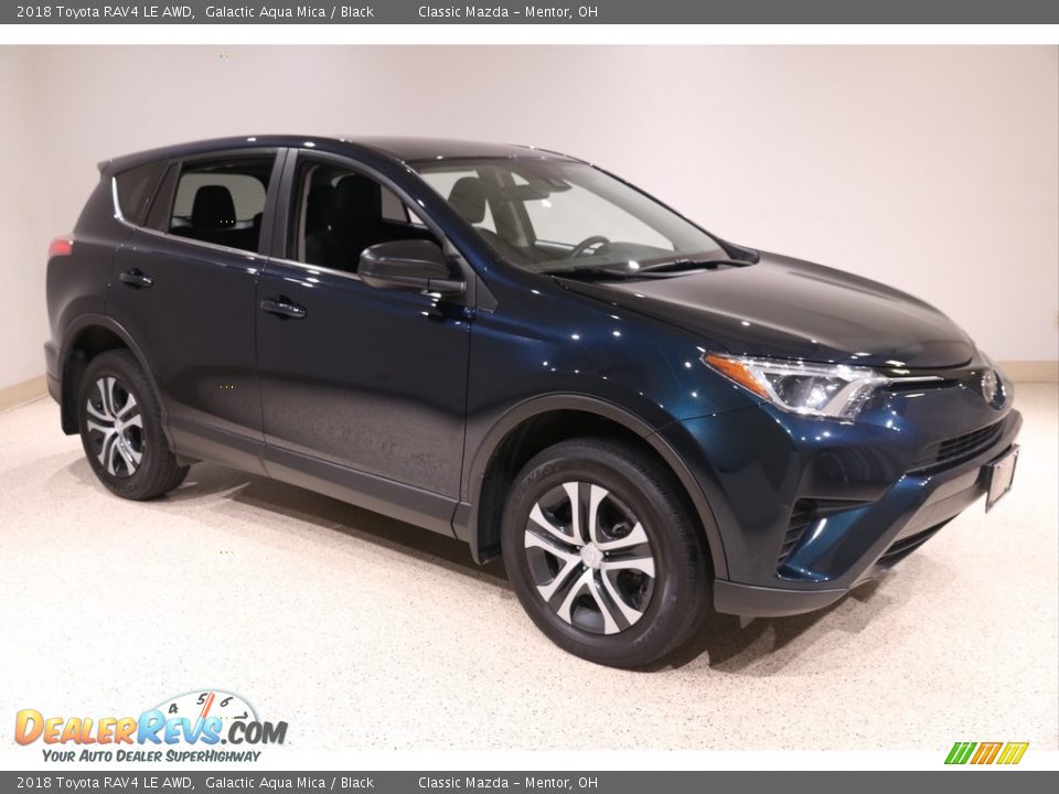 2018 Toyota RAV4 LE AWD Galactic Aqua Mica / Black Photo #1