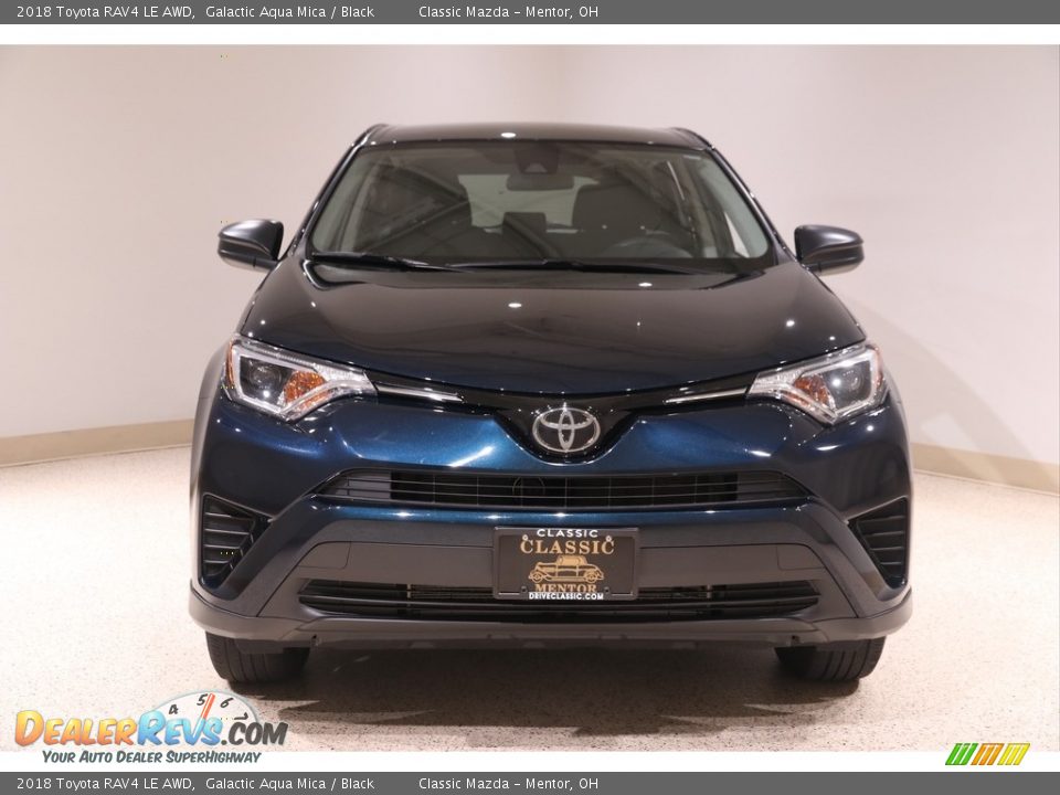 2018 Toyota RAV4 LE AWD Galactic Aqua Mica / Black Photo #2