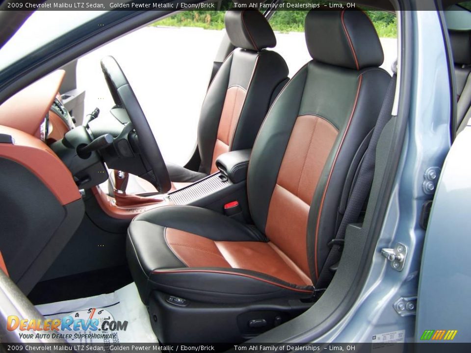 2009 Chevrolet Malibu LTZ Sedan Golden Pewter Metallic / Ebony/Brick Photo #9