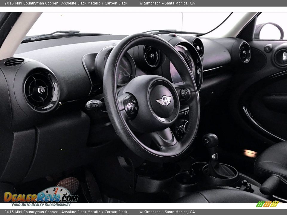 2015 Mini Countryman Cooper Absolute Black Metallic / Carbon Black Photo #22