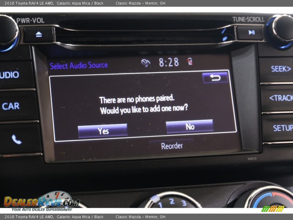 2018 Toyota RAV4 LE AWD Galactic Aqua Mica / Black Photo #11