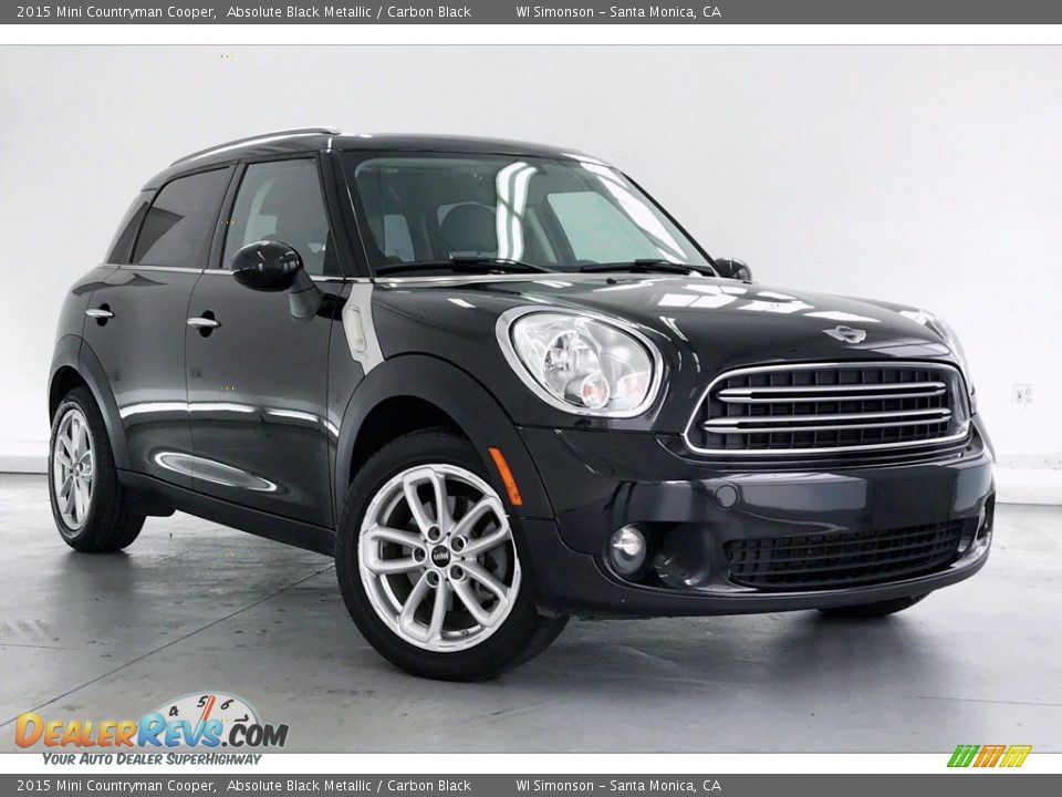 2015 Mini Countryman Cooper Absolute Black Metallic / Carbon Black Photo #34
