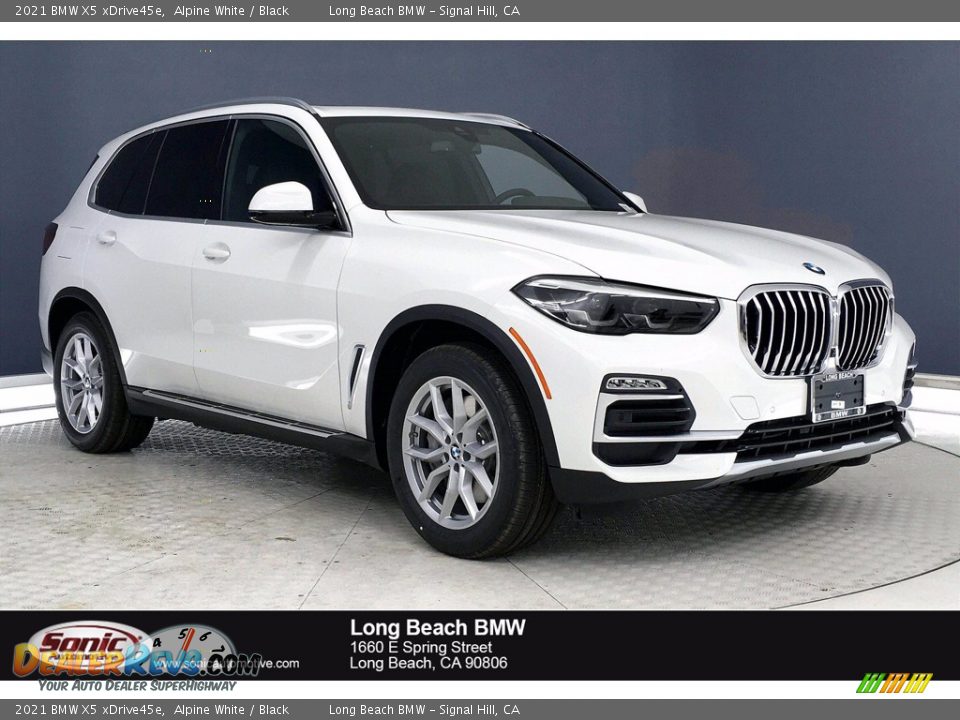 2021 BMW X5 xDrive45e Alpine White / Black Photo #1