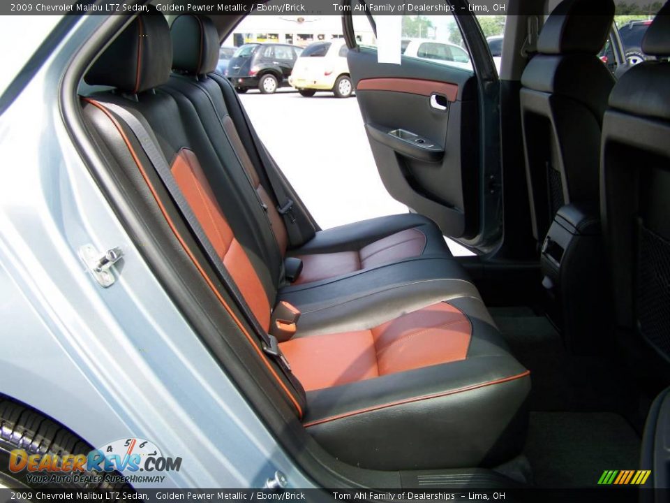2009 Chevrolet Malibu LTZ Sedan Golden Pewter Metallic / Ebony/Brick Photo #12