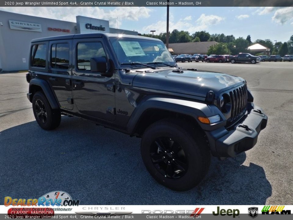 2020 Jeep Wrangler Unlimited Sport 4x4 Granite Crystal Metallic / Black Photo #1