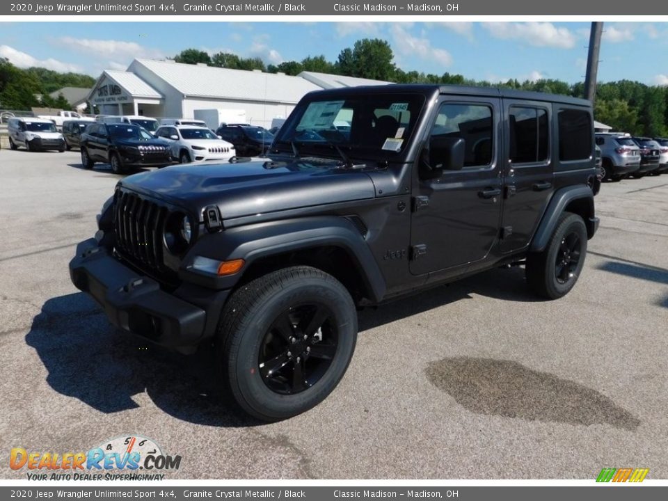 2020 Jeep Wrangler Unlimited Sport 4x4 Granite Crystal Metallic / Black Photo #2