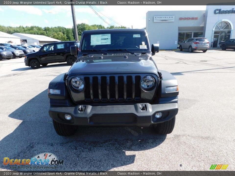 2020 Jeep Wrangler Unlimited Sport 4x4 Granite Crystal Metallic / Black Photo #3