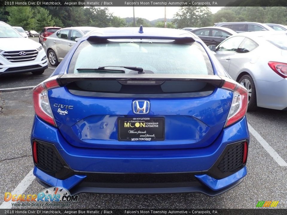 2018 Honda Civic EX Hatchback Aegean Blue Metallic / Black Photo #3