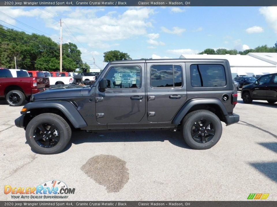 2020 Jeep Wrangler Unlimited Sport 4x4 Granite Crystal Metallic / Black Photo #4