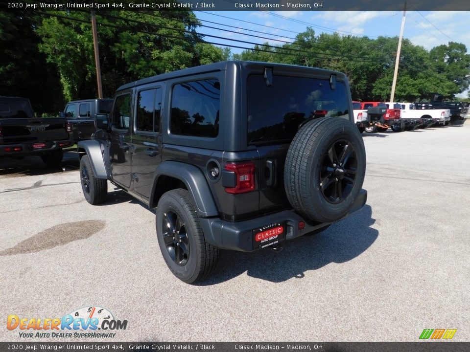 2020 Jeep Wrangler Unlimited Sport 4x4 Granite Crystal Metallic / Black Photo #5