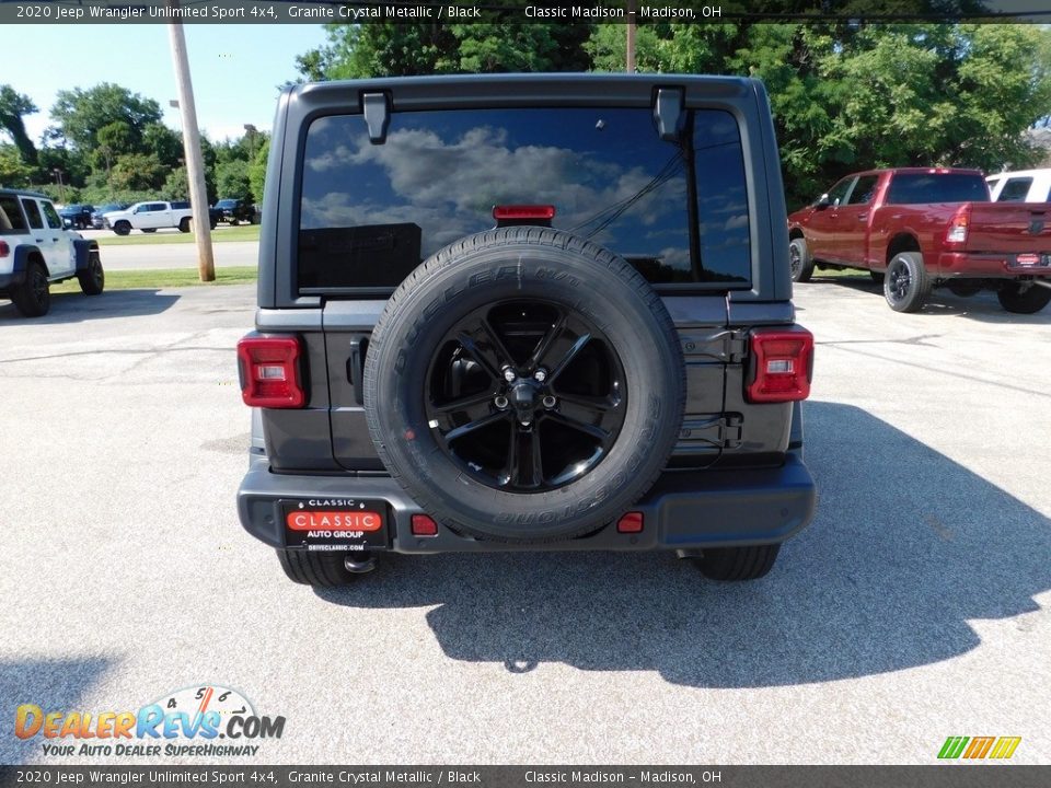 2020 Jeep Wrangler Unlimited Sport 4x4 Granite Crystal Metallic / Black Photo #7