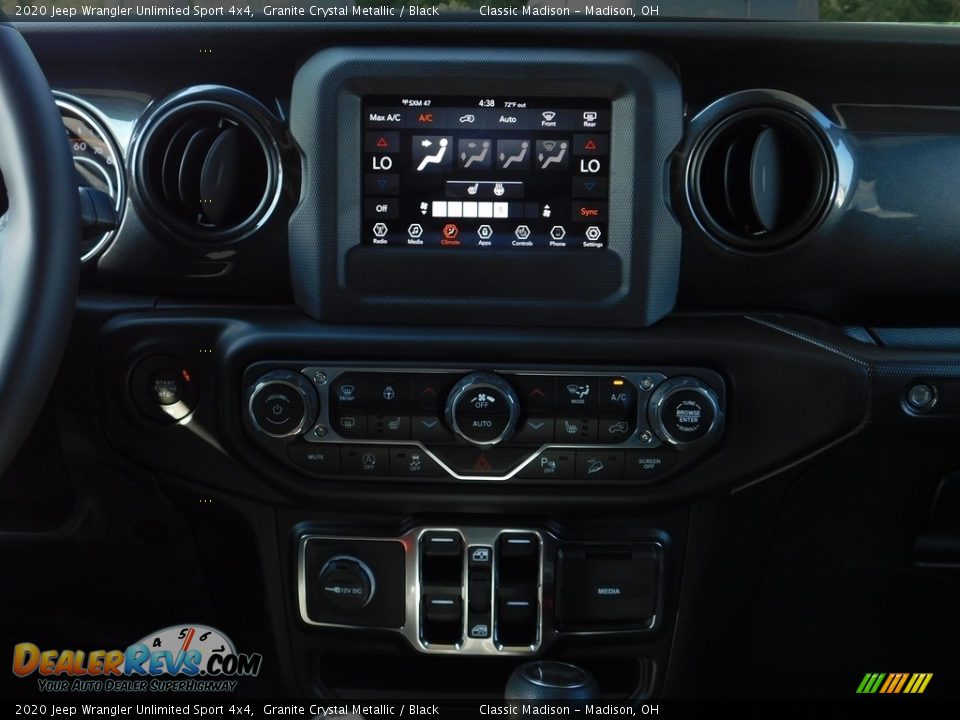 2020 Jeep Wrangler Unlimited Sport 4x4 Granite Crystal Metallic / Black Photo #12