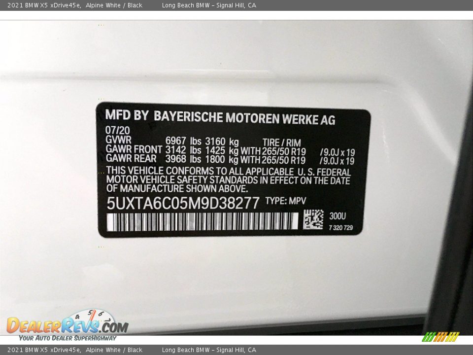 2021 BMW X5 xDrive45e Alpine White / Black Photo #18