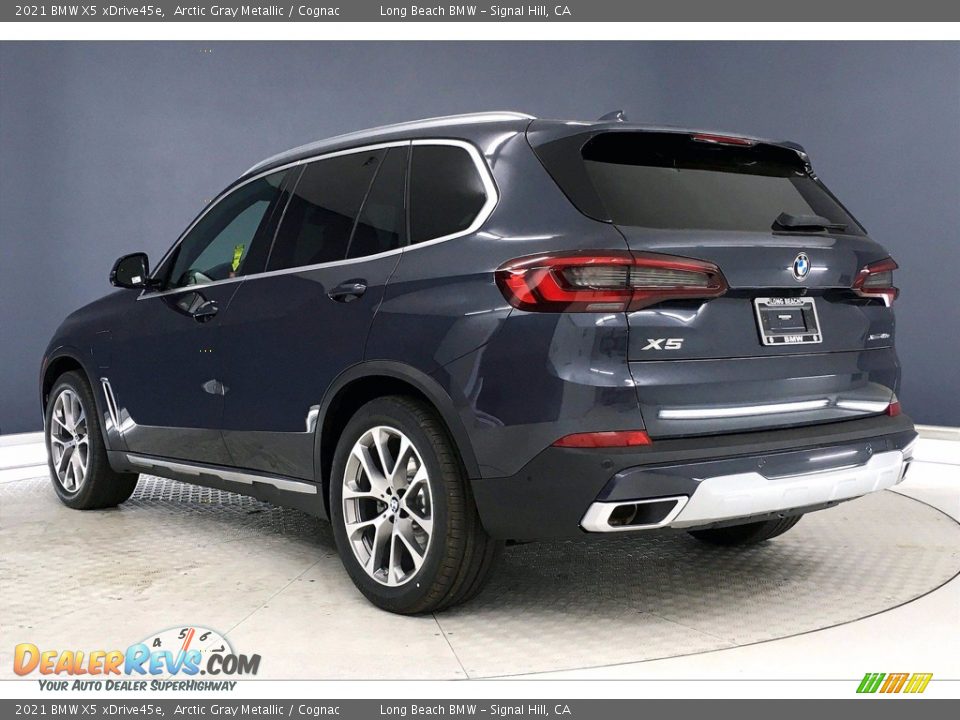 2021 BMW X5 xDrive45e Arctic Gray Metallic / Cognac Photo #3