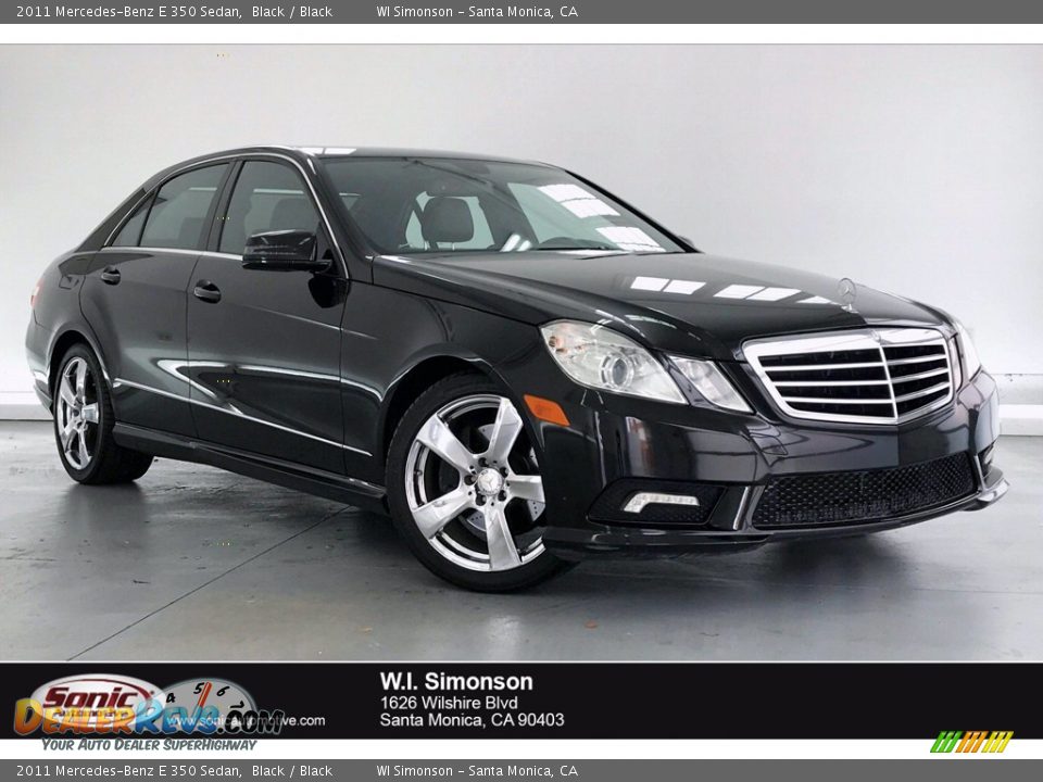 2011 Mercedes-Benz E 350 Sedan Black / Black Photo #1