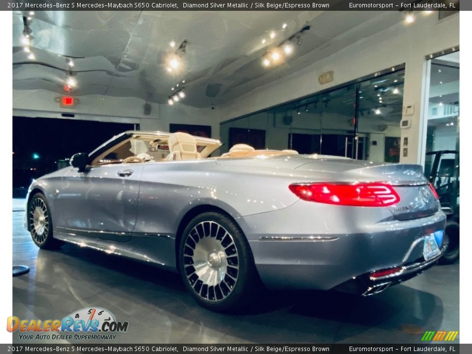 2017 Mercedes-Benz S Mercedes-Maybach S650 Cabriolet Diamond Silver Metallic / Silk Beige/Espresso Brown Photo #7