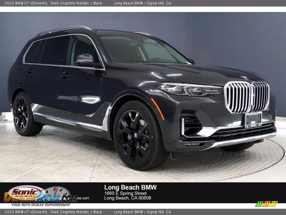 2020 BMW X7 xDrive40i Dark Graphite Metallic / Black Photo #1