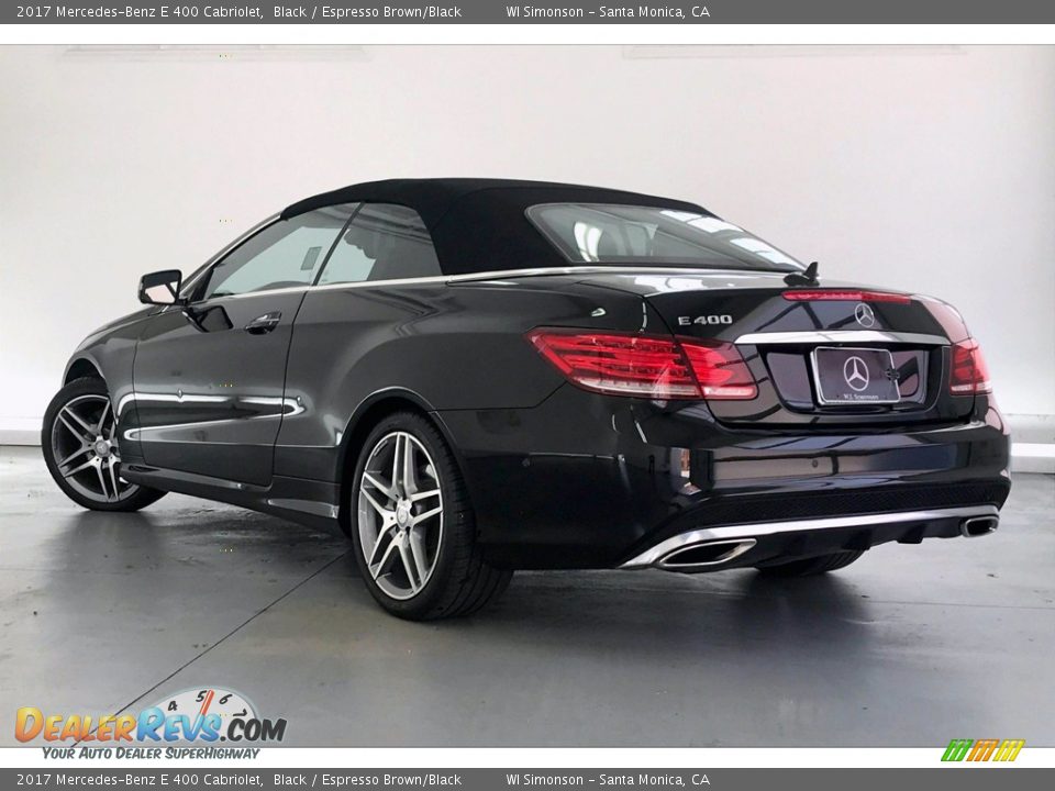 2017 Mercedes-Benz E 400 Cabriolet Black / Espresso Brown/Black Photo #10