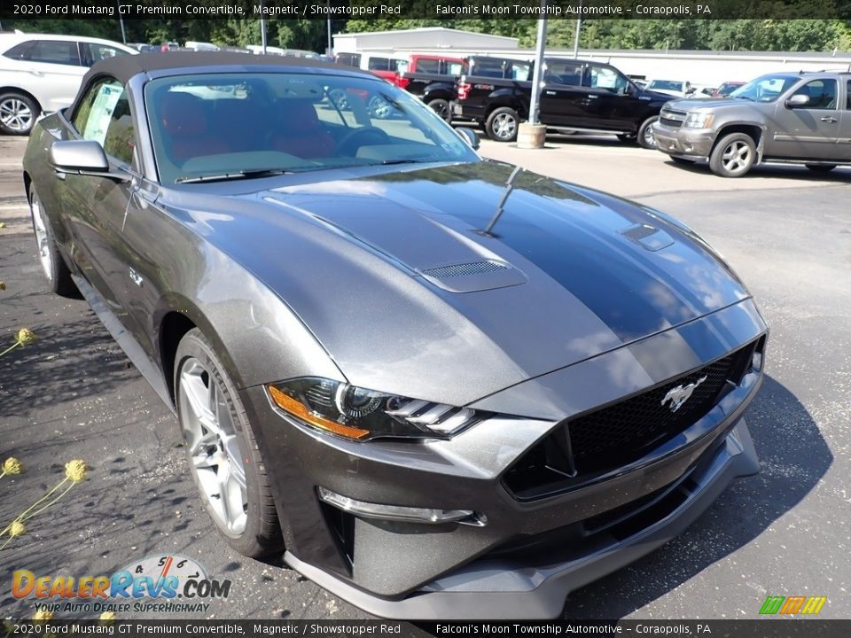 Front 3/4 View of 2020 Ford Mustang GT Premium Convertible Photo #6