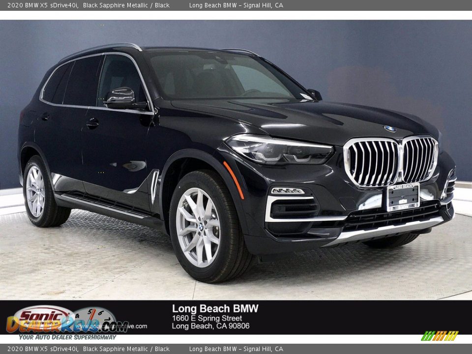 2020 BMW X5 sDrive40i Black Sapphire Metallic / Black Photo #1