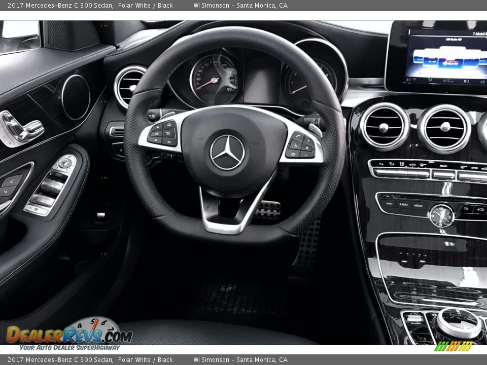 2017 Mercedes-Benz C 300 Sedan Polar White / Black Photo #4