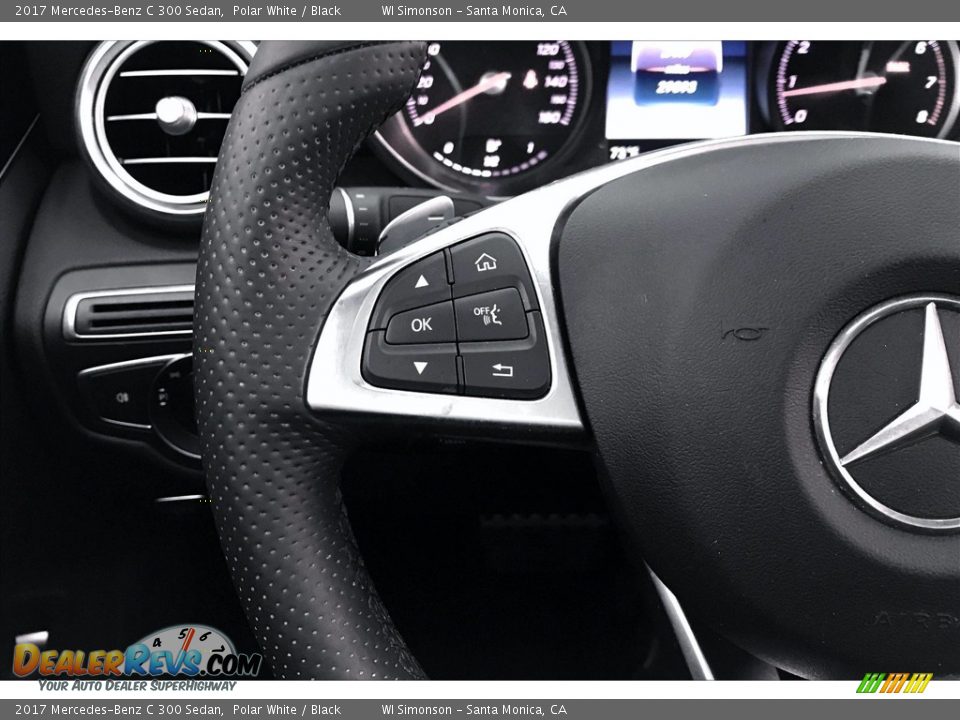 2017 Mercedes-Benz C 300 Sedan Polar White / Black Photo #18