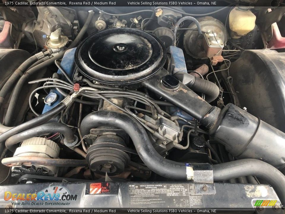 1975 Cadillac Eldorado Convertible 500 cid OHV 16-Valve V8 Engine Photo #2