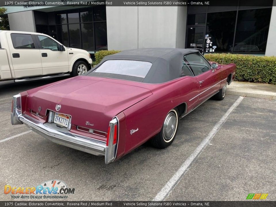 1975 Cadillac Eldorado Convertible Roxena Red / Medium Red Photo #7