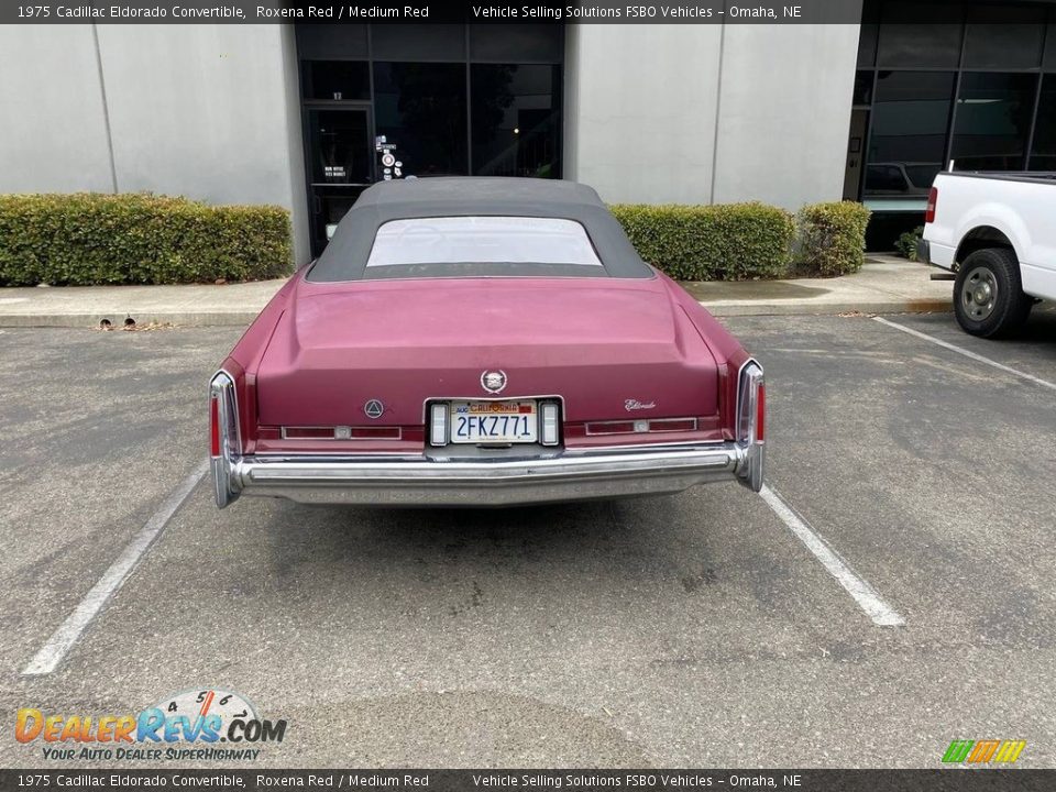 1975 Cadillac Eldorado Convertible Roxena Red / Medium Red Photo #8