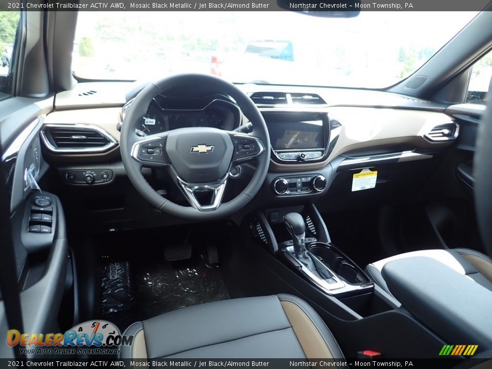 Jet Black/Almond Butter Interior - 2021 Chevrolet Trailblazer ACTIV AWD Photo #12